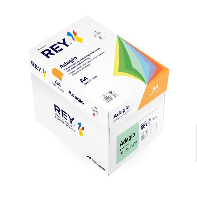 Carton color REY Adagio, A4, 160g, 250 coli/top, verde pastel,  Green 09