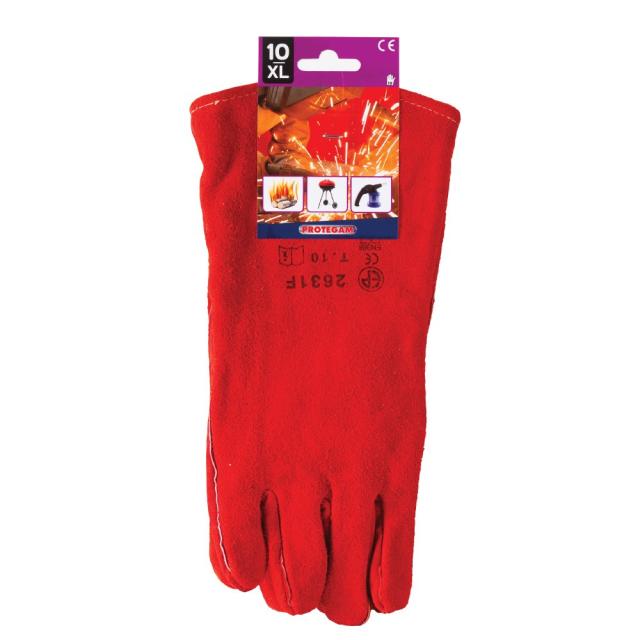 Manusi sudor Sacla, rosii, 15 cm, marimea 10