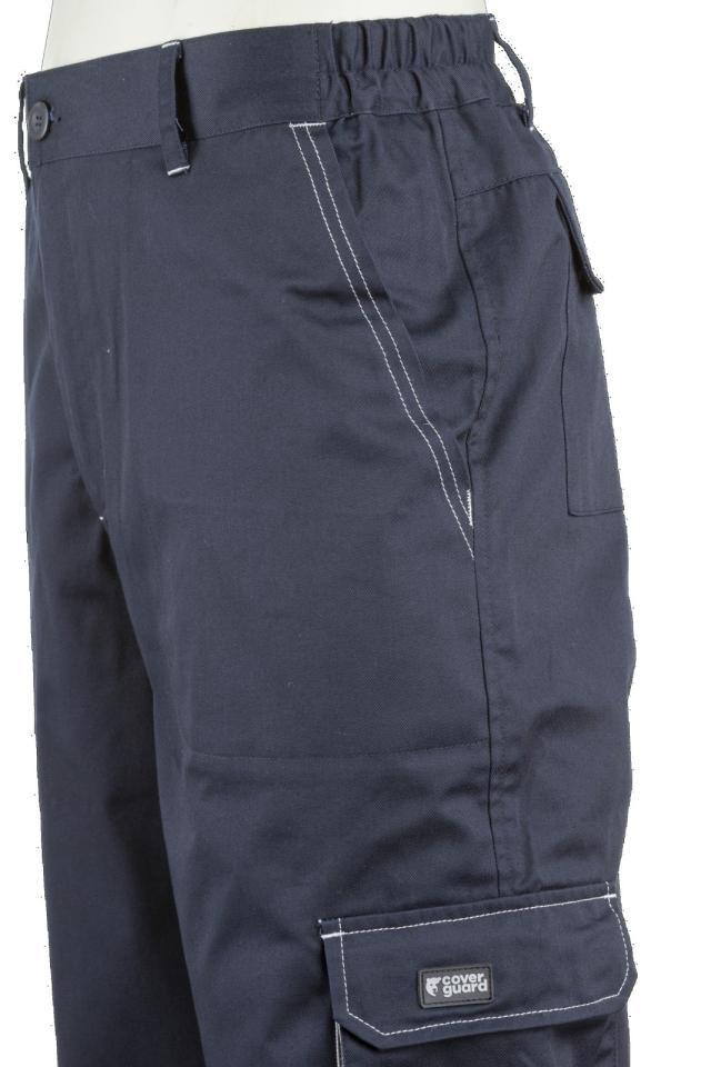 Pantaloni talie tercot 245 g/mp, bleumarin/gri, marime S