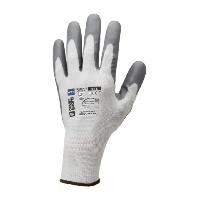 Manusi Coverguard EUROLITE L900 PE reciclat, imersate in latex, marime 7