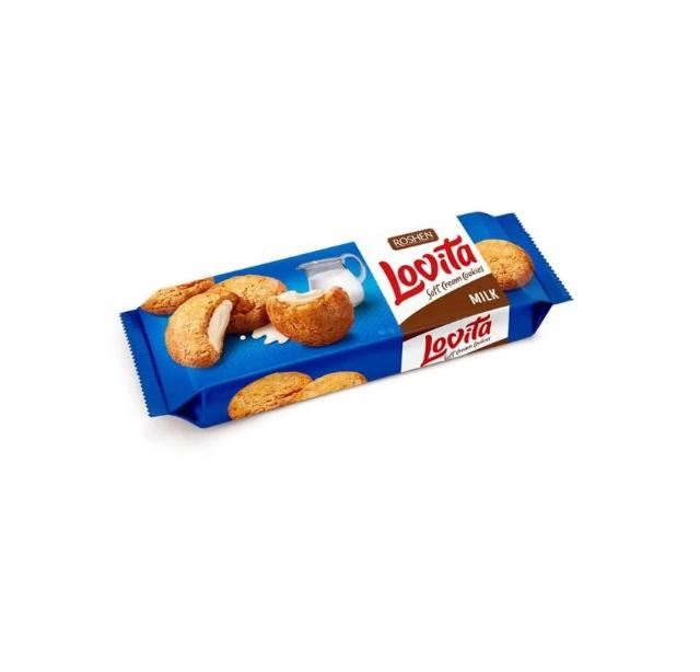 Biscuiti Lovita Soft Cream cu crema de lapte, Roshen, 127 g