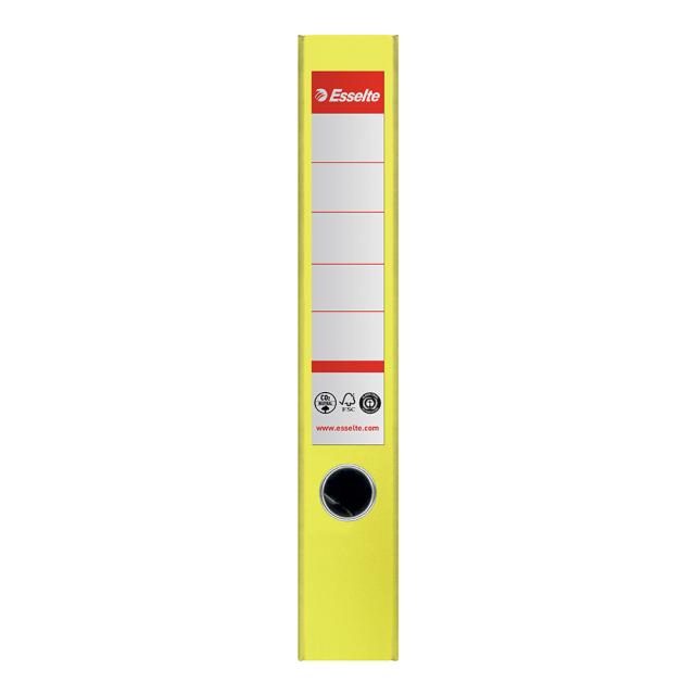 Biblioraft Esselte No.1 Power Recycled, carton, 100% reciclat, reciclabil, certificare FSC, A4, 50 mm, galben