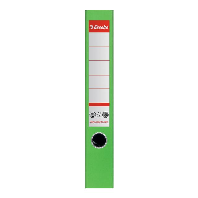 Biblioraft Esselte No.1 Power Recycled, carton, 100% reciclat, reciclabil, certificare FSC, A4, 50 mm, verde