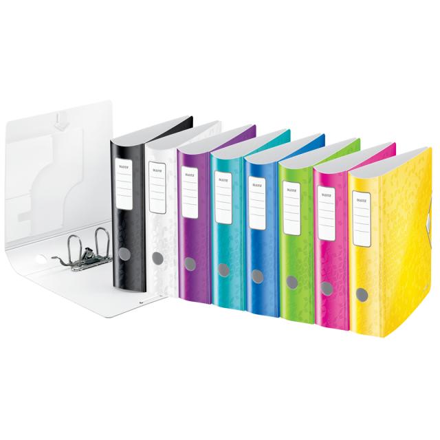 Biblioraft Leitz Active WOW 180°, A4, 75 mm, polyfoam, mov metalizat