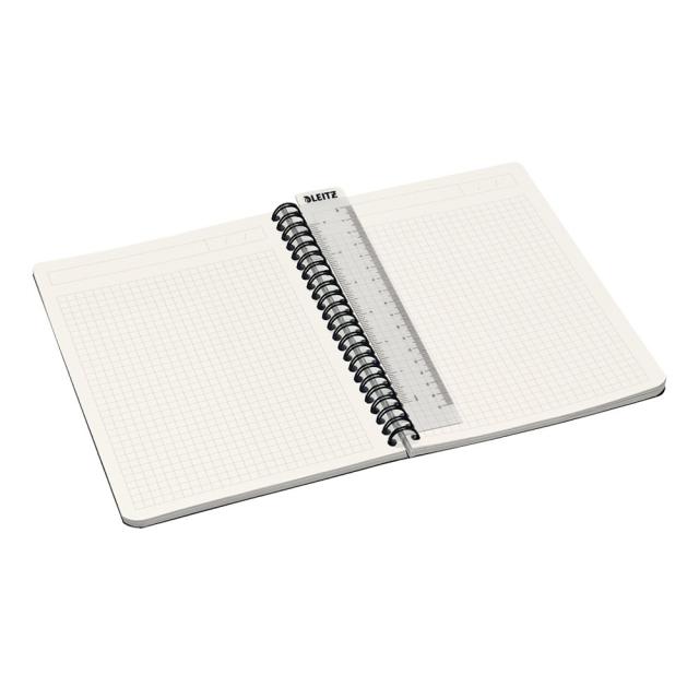 Caiet de birou Leitz Office, carton, A5, cu spira, matematica, verde