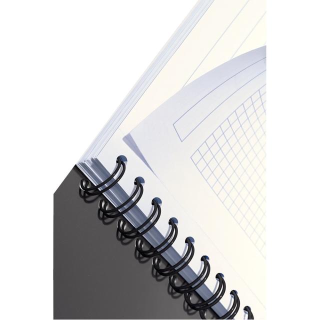 Caiet de birou Leitz Office, carton, A5, cu spira, matematica, verde