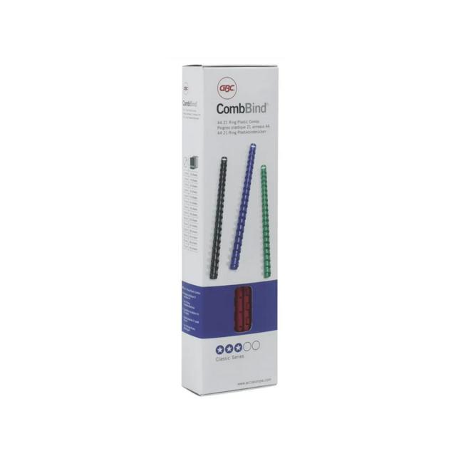 Spira legare documente GBC, plastic, A4, 21 inele, 14 mm, 125 coli, 100 bucati/set, negru
