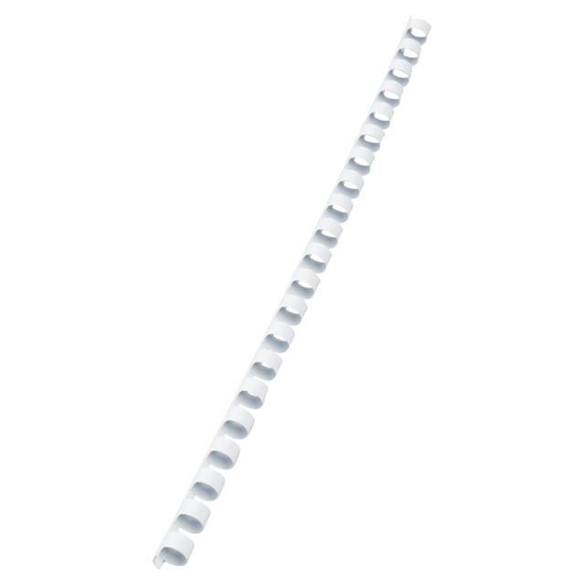 Spira legare documente GBC, plastic, A4, 21 inele, 10 mm, 65 coli, 100 bucati/set, alb
