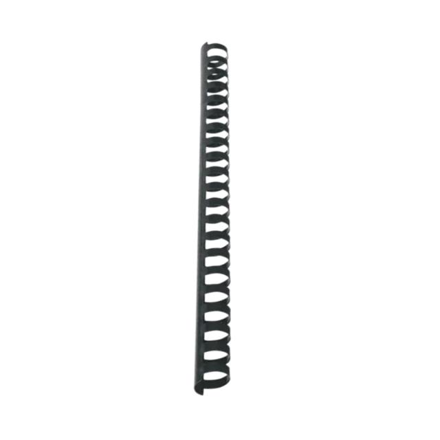 Spira legare documente GBC, plastic, A4, 21 inele, 19 mm, 165 coli, 100 bucati/set, negru