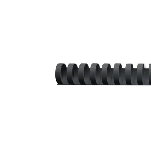 Spira legare documente GBC, plastic, A4, 21 inele, 19 mm, 165 coli, 100 bucati/set, negru