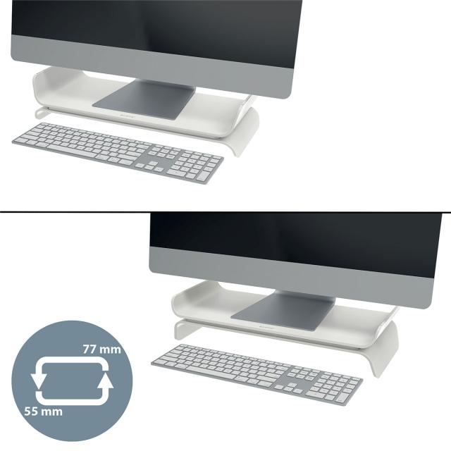 Stand pentru monitor Leitz Ergo, ajustabil, gri-pastel