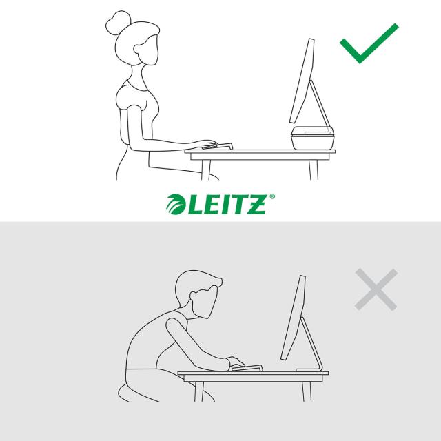 Stand pentru monitor Leitz Ergo, ajustabil, gri-carbune