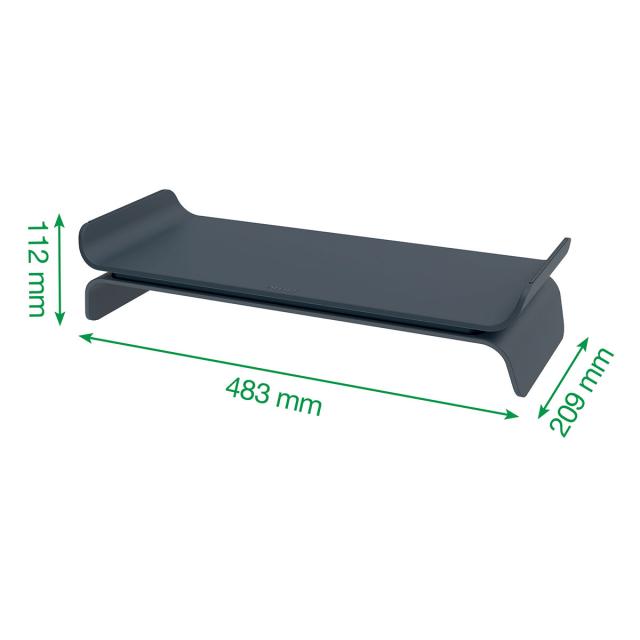 Stand pentru monitor Leitz Ergo, ajustabil, gri-carbune