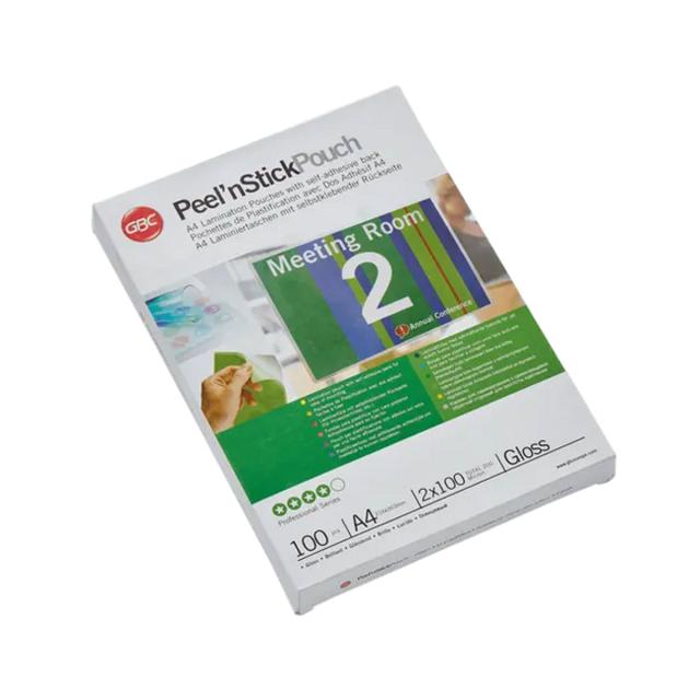 Folie laminare GBC, la cald, auto-adeziva, A4, 100 microni, 100 bucati/set