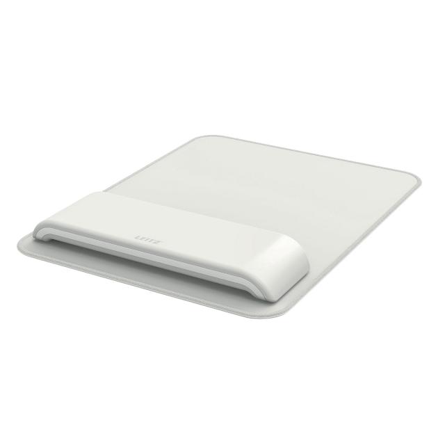 Mouse pad Leitz Ergo, cu suport ergonomic pentru incheietura mainii, ajustabil, gri-pastel