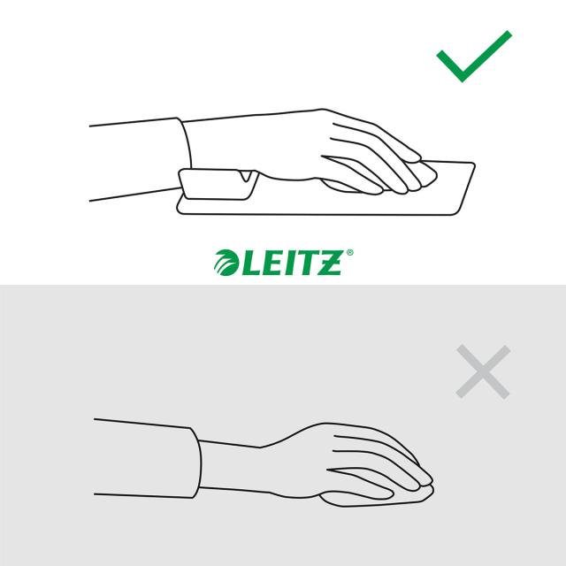 Mouse pad Leitz Ergo, cu suport ergonomic pentru incheietura mainii, ajustabil, gri-pastel
