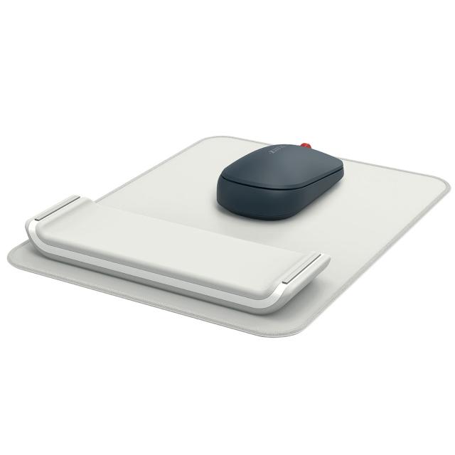 Mouse pad Leitz Ergo, cu suport ergonomic pentru incheietura mainii, ajustabil, gri-pastel
