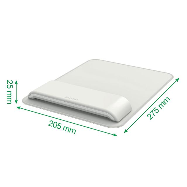 Mouse pad Leitz Ergo, cu suport ergonomic pentru incheietura mainii, ajustabil, gri-pastel