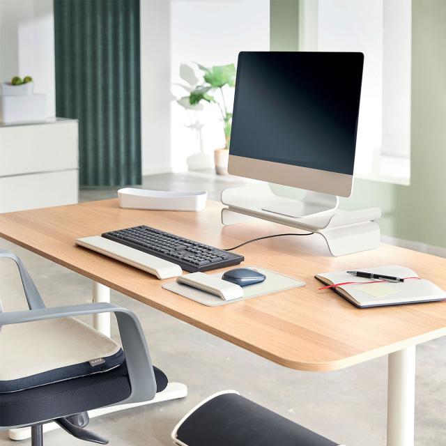 Mouse pad Leitz Ergo, cu suport ergonomic pentru incheietura mainii, ajustabil, gri-pastel