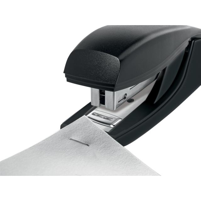 Capsator plastic Leitz Recycle MINI NeXXt Series, 10 coli, 100 capse P2 incluse, partial reciclat, negru