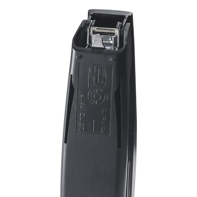 Capsator plastic Leitz Recycle MINI NeXXt Series, 10 coli, 100 capse P2 incluse, partial reciclat, negru