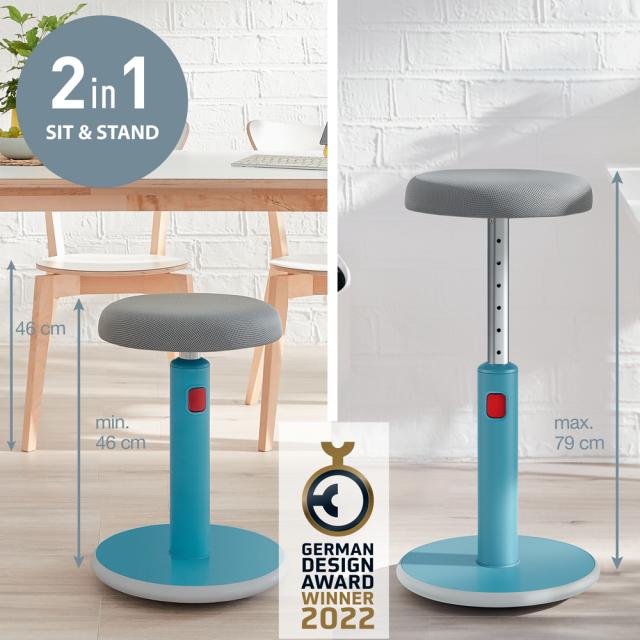 Scaun ergonomic Leitz Ergo Cosy, albastru celest
