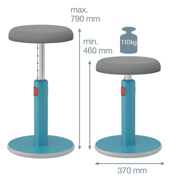 Scaun ergonomic Leitz Ergo Cosy, albastru celest