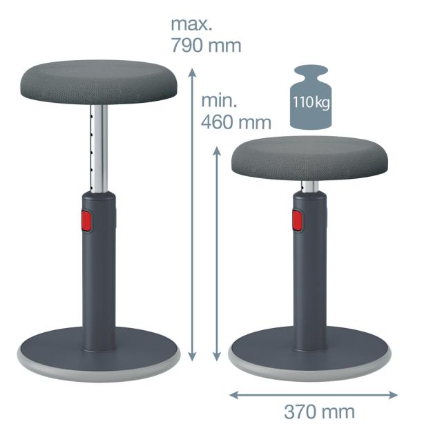 Scaun ergonomic Leitz Ergo Cosy, gri antracit