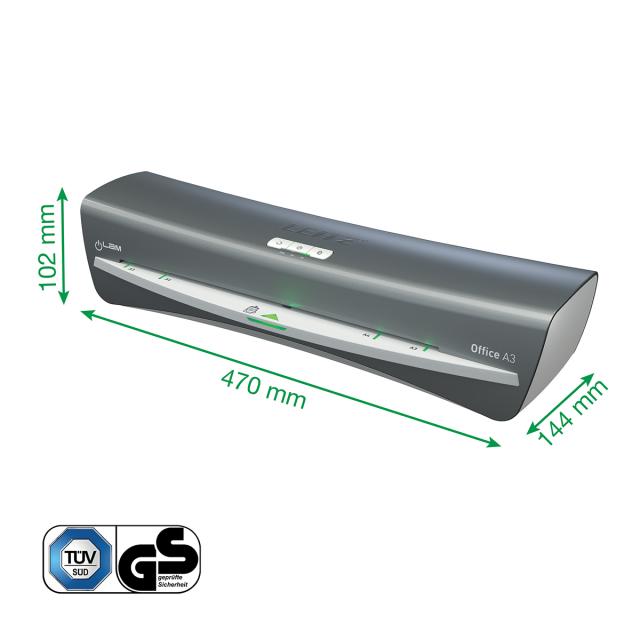 Laminator Leitz iLAM Office, A3, kit folii laminare inclus, alb