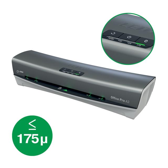 Laminator Leitz iLAM Office Pro, A3, kit folii laminare inclus, alb