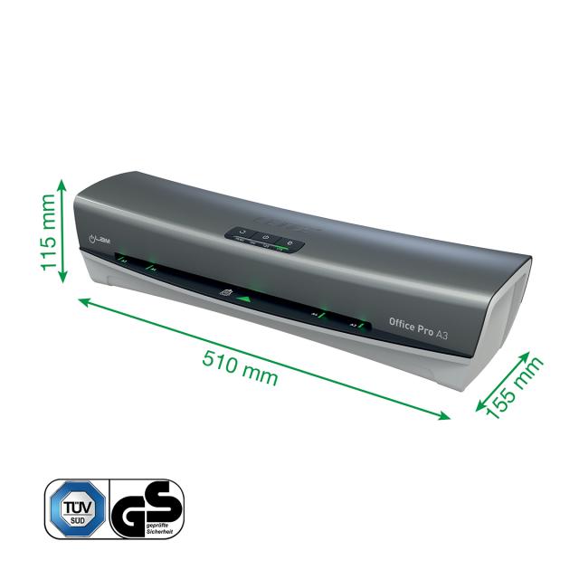 Laminator Leitz iLAM Office Pro, A3, kit folii laminare inclus, alb