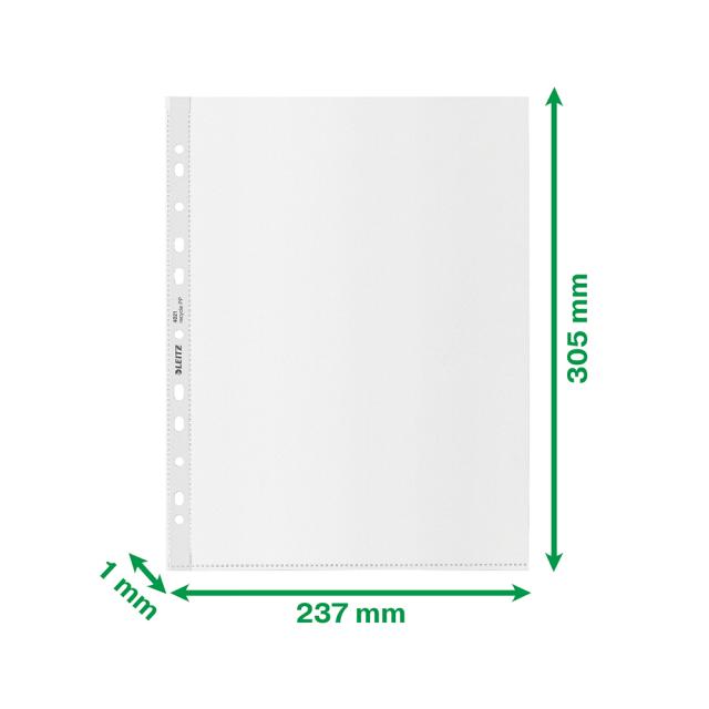 Folie de protectie Leitz Recycle, PP, 90% reciclat, reciclabil, A4 Maxi, 100 mic, 25 buc/ set, standard
