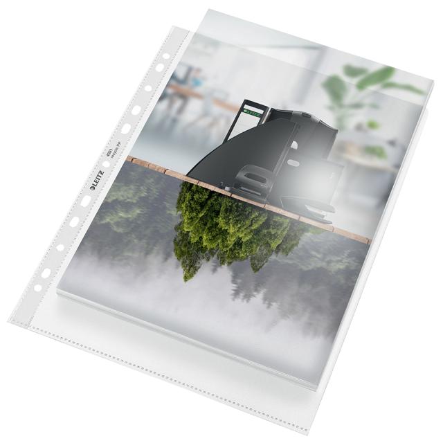 Folie de protectie Leitz Recycle, PP, 90% reciclat, reciclabil, A4 Maxi, 100 mic, 25 buc/ set, standard