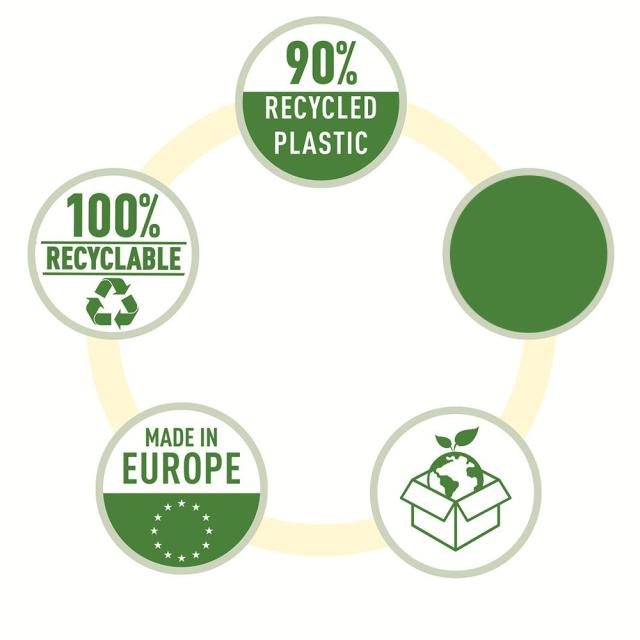 Folie de protectie Leitz Recycle, PP, 90% reciclat, reciclabil, A4 Maxi, 100 mic, 25 buc/ set, standard