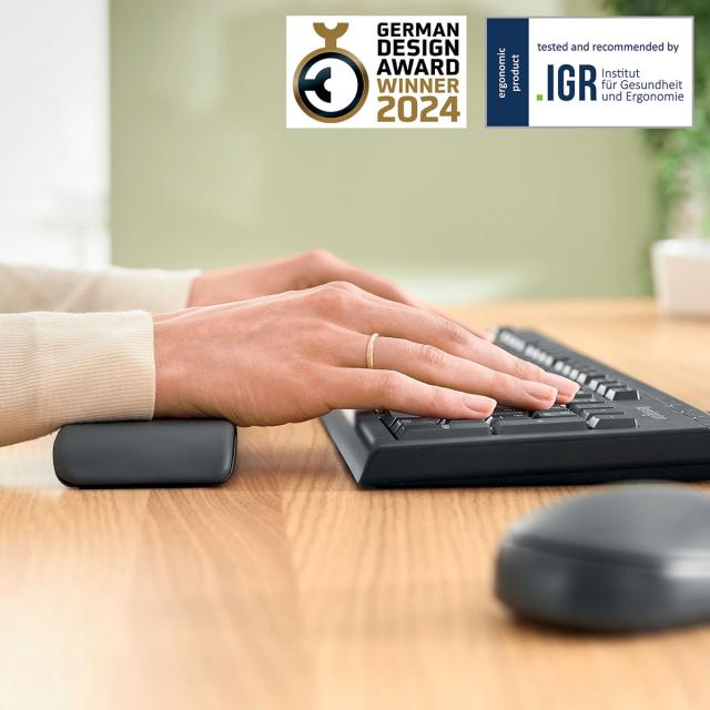 Suport ergonomic Leitz Ergo, pentru tastatura, gri-carbune