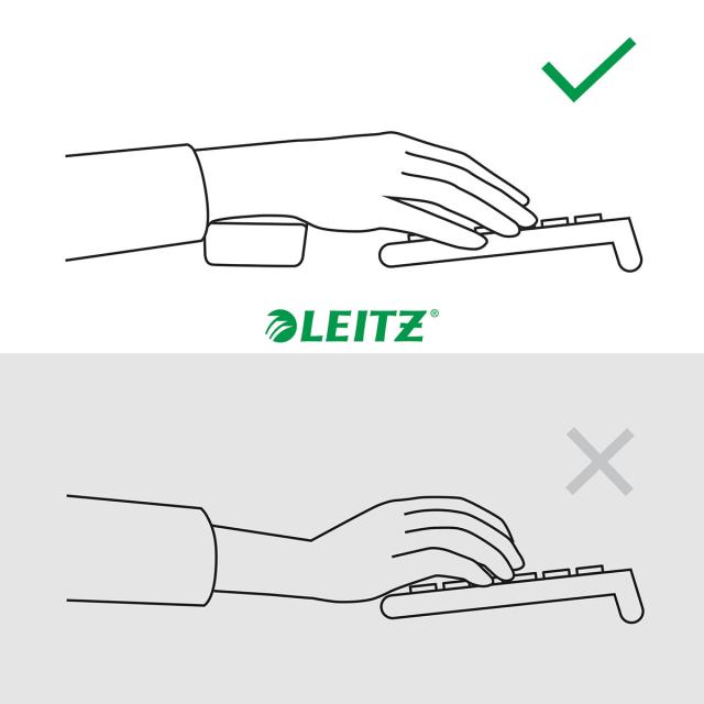 Suport ergonomic Leitz Ergo, pentru tastatura, gri-carbune