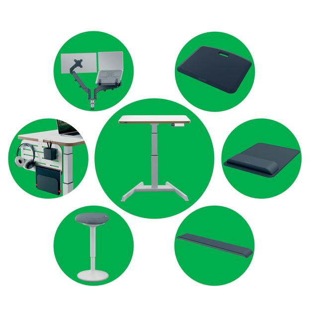 Suport ergonomic Leitz Ergo, pentru tastatura, gri-carbune