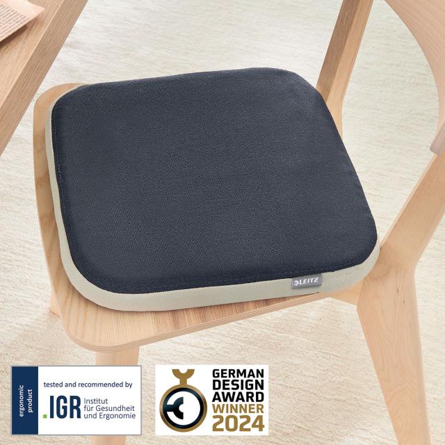 Pernuta ergonomica Leitz Ergo, pentru scaun, gri-carbune