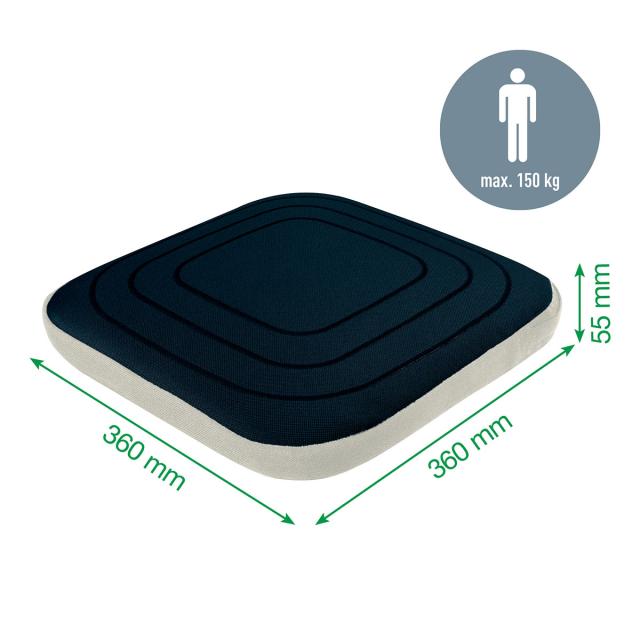 Pernuta ergonomica Leitz Ergo, pentru scaun, gri-carbune