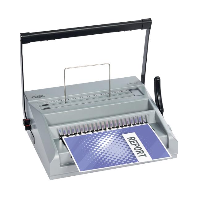 Masina de indosariat profesionala GBC Multibind MB20, manuala, cu spire din plastic sau metalice, A4, 20/270 coli, gri