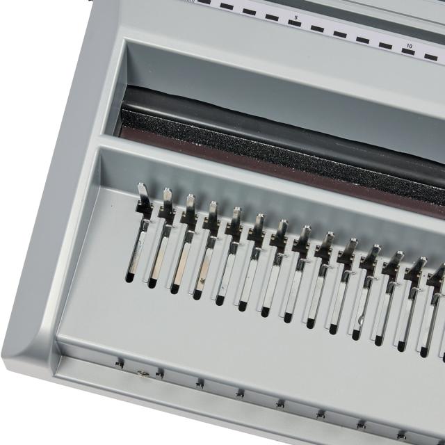 Masina de indosariat profesionala GBC Multibind MB20, manuala, cu spire din plastic sau metalice, A4, 20/270 coli, gri
