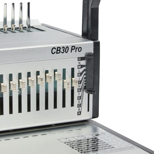 Masina de indosariat profesionala GBC CombBind CB30 Pro, manuala, cu spire din plastic, A4, 30/500 coli, gri