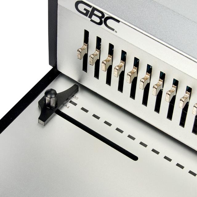 Masina de indosariat profesionala GBC CombBind CB30E Pro, electrica, cu spire din plastic, A4, 30/500 coli, gri