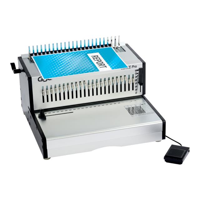 Masina de indosariat profesionala GBC CombBind CB30E Pro, electrica, cu spire din plastic, A4, 30/500 coli, gri