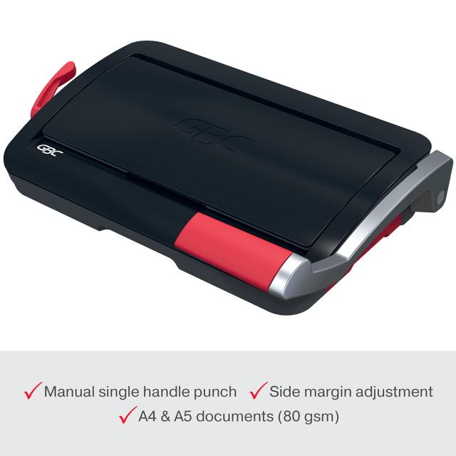 Masina de indosariat GBC CombBind CB12, manuala, cu spire din plastic, A4, 12/165 coli, negru-argintiu