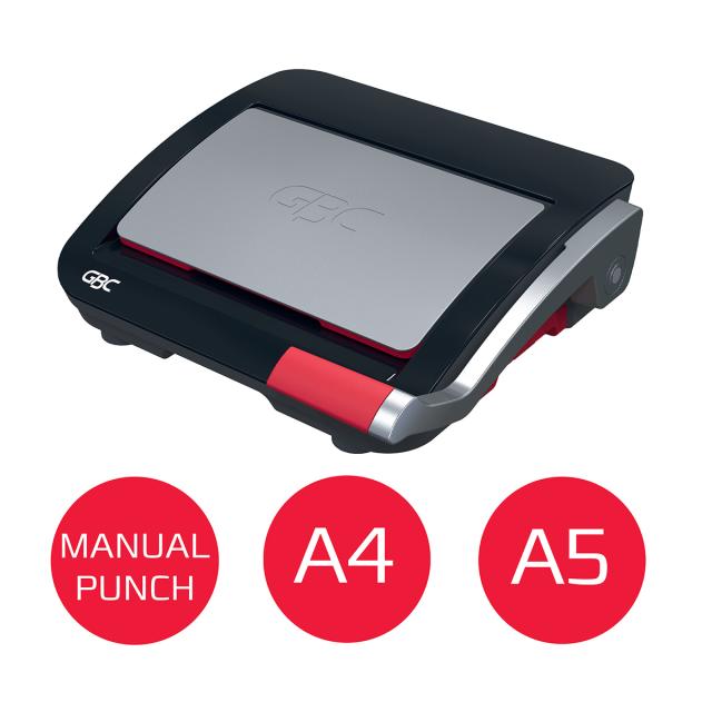 Masina de indosariat GBC CombBind CB20, manuala, cu spire din plastic, A4, 20/240 coli, negru-argintiu