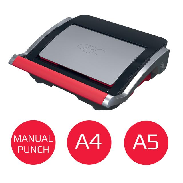 Masina de indosariat GBC CombBind CB25, manuala, cu spire de plastic, A4, 25/390 coli, negru-argintiu