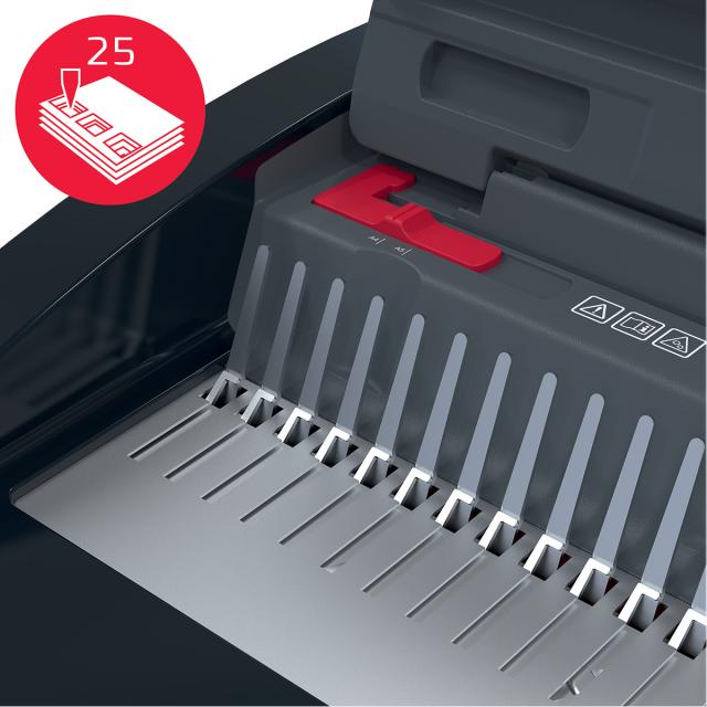 Masina de indosariat GBC CombBind CB25E, electrica, cu spire de plastic, A4, 25/390 coli, negru-argintiu
