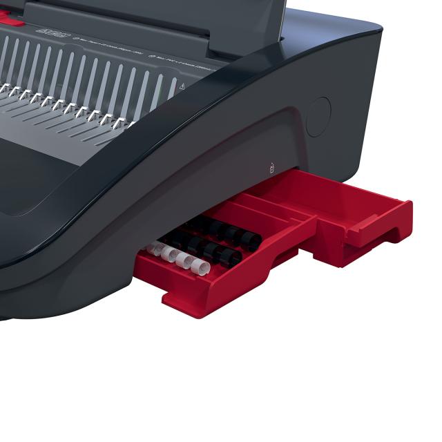 Masina de indosariat GBC CombBind CB25E, electrica, cu spire de plastic, A4, 25/390 coli, negru-argintiu