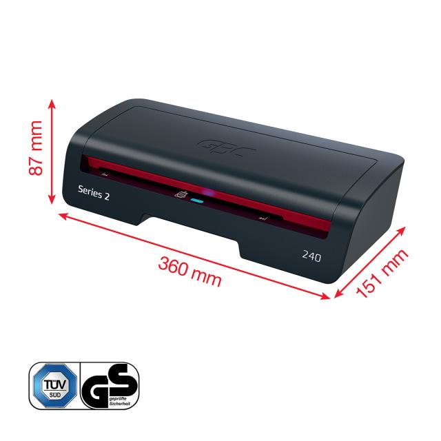 Laminator GBC 240 Home Office, A4, kit folii laminare inclus, negru